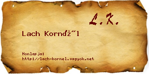 Lach Kornél névjegykártya